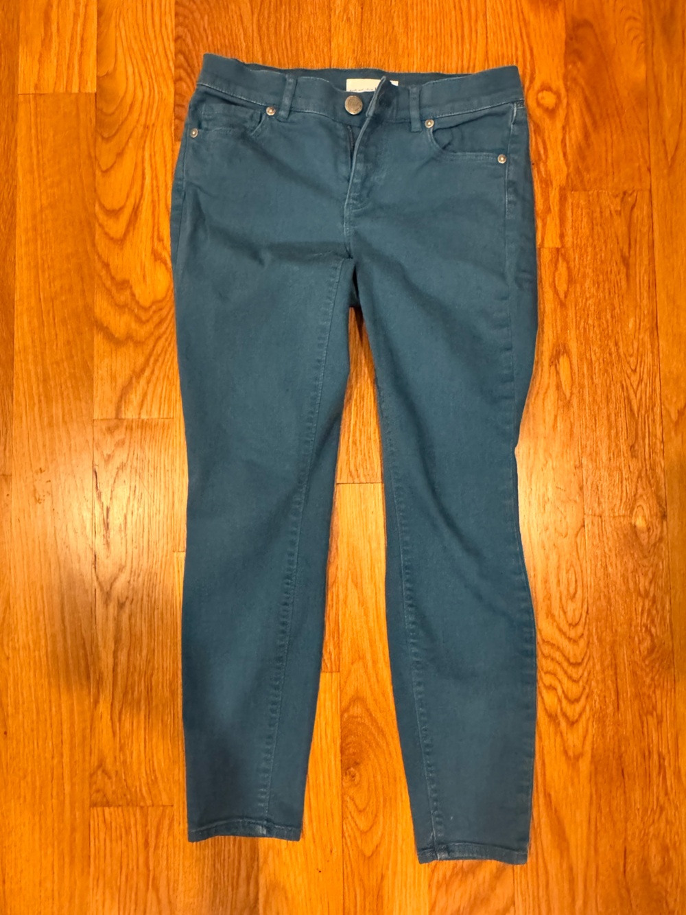 Loft Teal Blue Stretch Modern Skinny Fit Jeans 00P 00 Petite